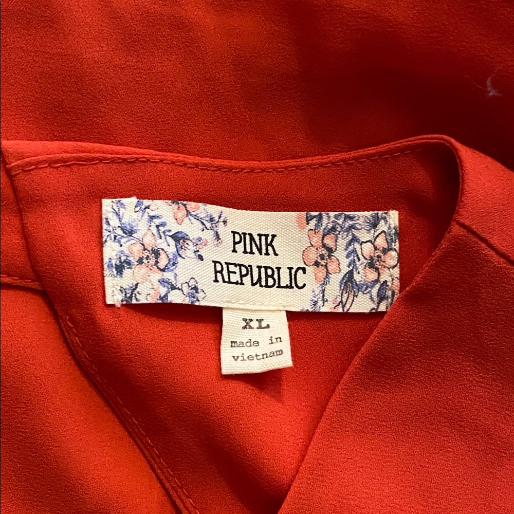 Orangey/Red simple loose dress!